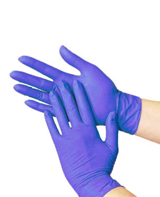 Vizsgálókesztyű, nitril, púdermentes