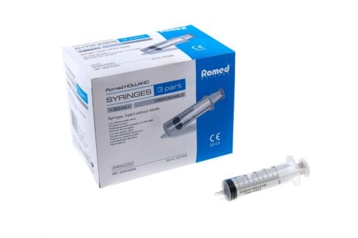 Fecskendő Eh 50ml 3 részes excentrikus kónusszal - Romed 50db/doboz